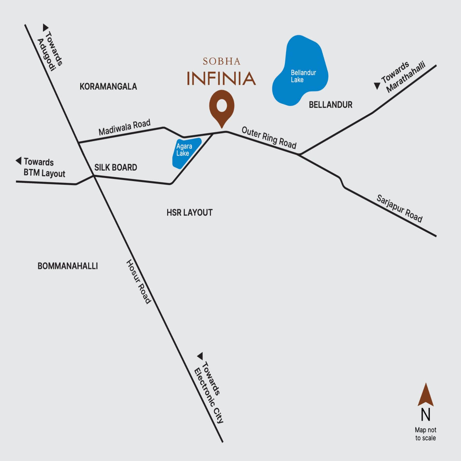 SOBHA Infinia Koramangala Location Map1
